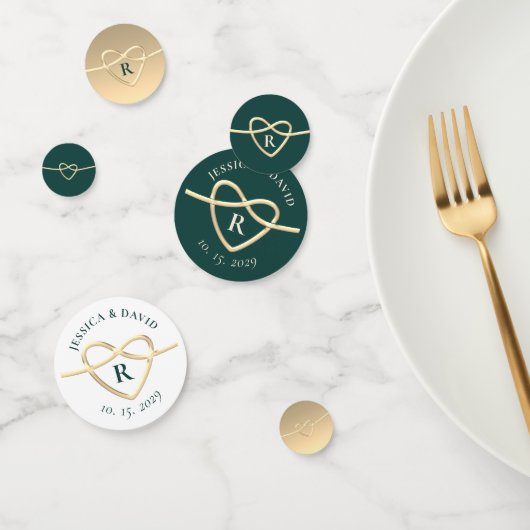 Mit Monogramm Emerald Green Wedding Confetti Konfetti (Gruppe)