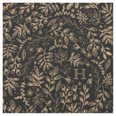 mit Monogramm | Ernte Blume Stoff (Nahaufnahme)
