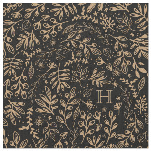 mit Monogramm   Ernte Blume Stoff