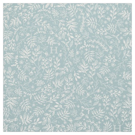 Mit Monogramm | Ernte-Blumen Stoff (Muster)