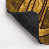 Mit Monogramm erste E Gold Peony Mousepad (Ecke)