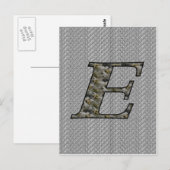 Mit Monogramm erste E Hydrangea florale Postkarte (Vorne/Hinten)