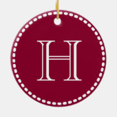 Mit Monogramm erste Feiertage der Keramik Ornament (Hinten)