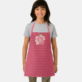 Mit Monogramm erste Wasserfarbe Rosa Korallenblume Schürze (Insitu)