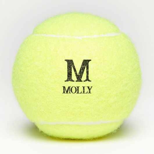 Mit Monogramm erstklassige, moderne Tennisbälle (Vorderseite)