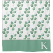 Mit Monogramm Eukalyptus-Duschvorhang Duschvorhang (Vorderseite)
