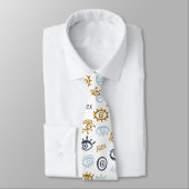 Mit Monogramm Evil Eye Muster | Name Neck Tie Krawatte (Gebunden)
