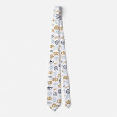 Mit Monogramm Evil Eye Muster | Name Neck Tie Krawatte (Vorderseite)