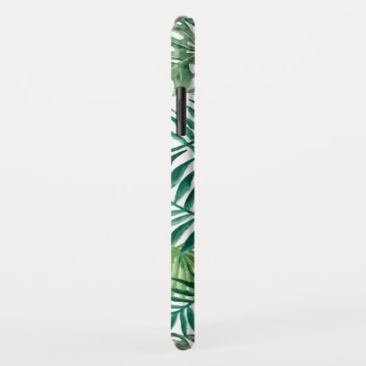 Mit Monogramm exotische Blätter Case-Mate iPhone Hülle (Hinten/Rechts)