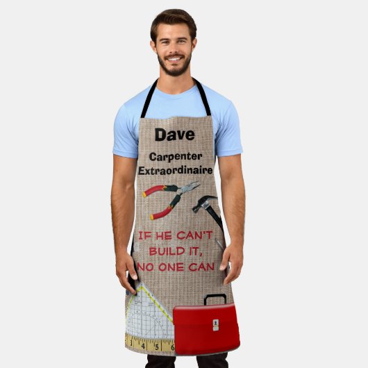 Mit Monogramm Extras für Handwerker Schürze (Getragen)