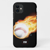 Mit Monogramm Fall Baseball Case-Mate iPhone Hülle (Rückseite)