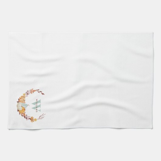 Mit Monogramm Fall von Wasserfarbe Geschirrtuch (Horizontal)