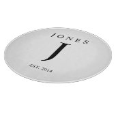 Mit Monogramm Familien-Initialen-Ausschnitt-Brett Schneidebrett (Ecke)