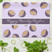 Mit Monogramm Familienleidenschaft Früchte lila ph Geschirrtuch (Gefaltet)