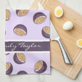 Mit Monogramm Familienleidenschaft Früchte lila ph Geschirrtuch (Viertel Falte)