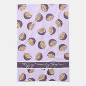 Mit Monogramm Familienleidenschaft Früchte lila ph Geschirrtuch (Vertikal)