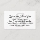 Mit Monogramm Familienname und Anschrift Weiß Begleitkarte (Vorderseite)