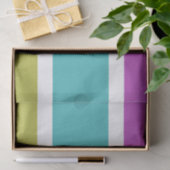 Mit Monogramm Farbblock Moderner Abstrakt gestreif Seidenpapier (Geschenk)