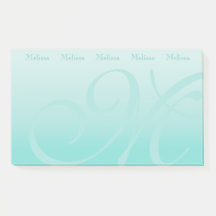 Mit Monogramm Farbblock-Pastete Aquamarin