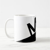 mit Monogramm Farbblock Schwarz/Weiß Kaffeetasse (Links)