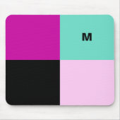 Mit Monogramm Farbblock Stilvoll Abstrakt geometri Mousepad (Vorne)