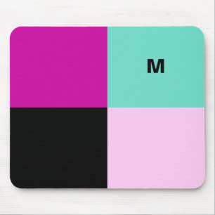 Mit Monogramm Farbblock Stilvoll Abstrakt geometri Mousepad