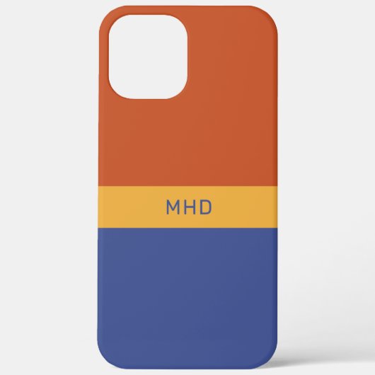Mit Monogramm Farbblöcke - Telefongehäuse Case-Mate iPhone Hülle (Rückseite)