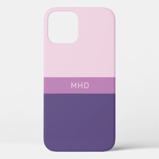 Mit Monogramm Farbblöcke - Telefongehäuse Case-Mate iPhone Hülle (Rückseite)