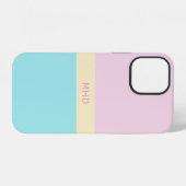 Mit Monogramm Farbblöcke - Telefongehäuse iPhone Hülle (Rückseite (Horizontal))