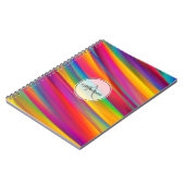 Mit Monogramm Farbenfrohe Abstrakte Kunst Notizblock (Linke Seite)