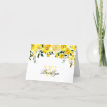 Mit Monogramm Farbflora-Karte