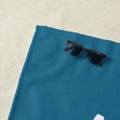 Mit Monogramm Fisch unter blauem Ozean Strandtuch (Beispiel)