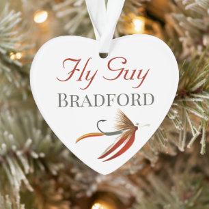 Mit Monogramm Fischer Fangleine Ornament