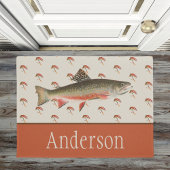 Mit Monogramm Fischer Fischen Bachforelle Fußmatte