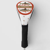 Mit Monogramm Fischer Fischen Bachforelle Golf Headcover (Vorderseite)