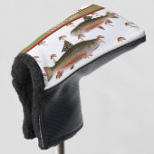 Mit Monogramm Fischer Fischen Bachforelle Golf Headcover (3/4 Vorderseite)