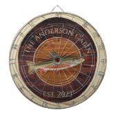 Mit Monogramm Fischer Fischen Forelle Dart Boa Dartscheibe (vorne)