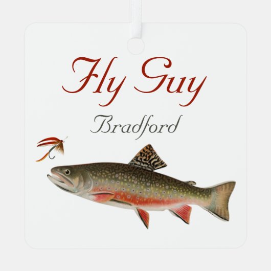 Mit Monogramm Fischer Fischen Köhler Ornament Aus Metall (Rückseite)