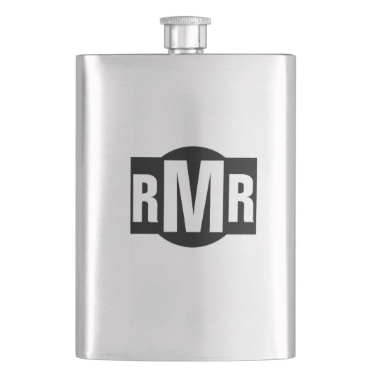 Mit Monogramm Flachmann (Vorderseite)