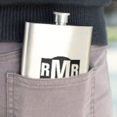 Mit Monogramm Flachmann (Beispiel)