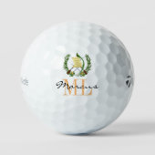 Mit Monogramm Flagge Guatemalas, Emblem-Golfbälle Golfball (Vorderseite)
