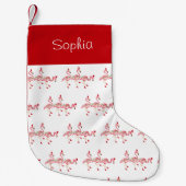 Mit Monogramm Flamingos Weihnachts-Strumpf Kleiner Weihnachtsstrumpf (Vorderseite)