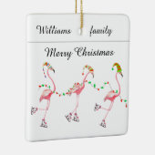 mit Monogramm Flamingos Weihnachtsschmuck (Rechts)