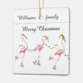 mit Monogramm Flamingos Weihnachtsschmuck (Links)