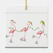 mit Monogramm Flamingos Weihnachtsschmuck (Rückseite)