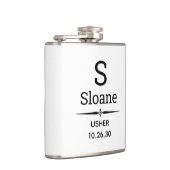 Mit Monogramm Flasche Flachmann (Rechts)