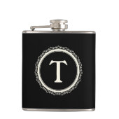 Mit Monogramm Flasche Flachmann (Vorderseite)
