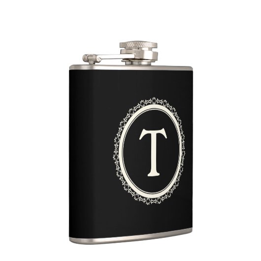 Mit Monogramm Flasche Flachmann (Rechts)