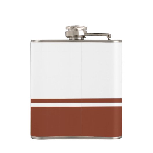 Mit Monogramm Flasche Moderner Skriptrust Flachmann (Rückseite)