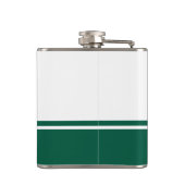 Mit Monogramm Flask Girly Modernes Script Emerald Flachmann (Rückseite)